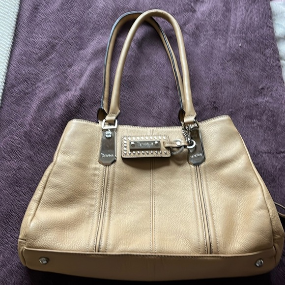Beige Tignanello satchel purse. - Picture 1 of 5